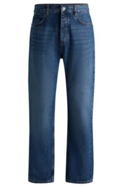 Hugo Boss Baggy-fit Jeans In Blue Denim