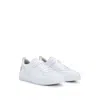 Hugo Boss Basketball-inspired Lace-up Trainers With Bubble Branding In White
