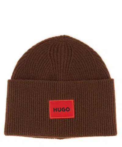 Hugo Boss Beanie In Brown