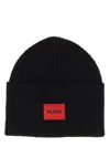 Hugo Boss Beanie Hat With Logo In Black