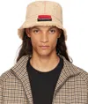 Hugo Boss Beige Les Benjamins Edition Label Bucket Hat In 223-rust/copper