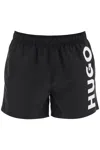 Hugo Boss Black Swimsuit Made Of Recycled Polyester With Quick-dry Feature In Black