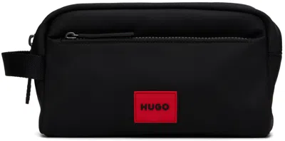 Hugo Black Logo Patch Vanity Pouch