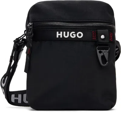 Hugo Black Zip Bag In 001-black