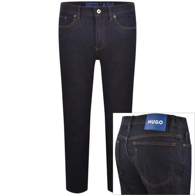 Hugo Blue Ash Dark Wash Slim Fit Jeans Blue In Black