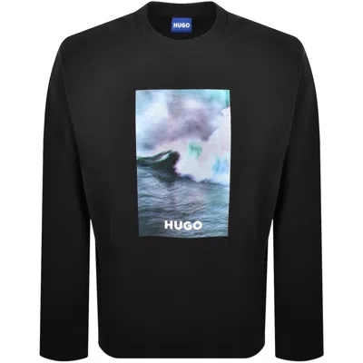 Hugo Blue Atwork Sweatshirt Black