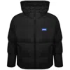 Hugo Blue Bodo Puffer Jacket Black In Black