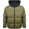 Hugo Blue Bodo Puffer Jacket Green In Green