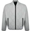Hugo Blue Boho Slim Fit Quilted Jacket Grey In Grey