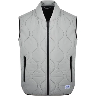 Hugo Blue Bohotino Slim Fit Quilted Gilet Grey