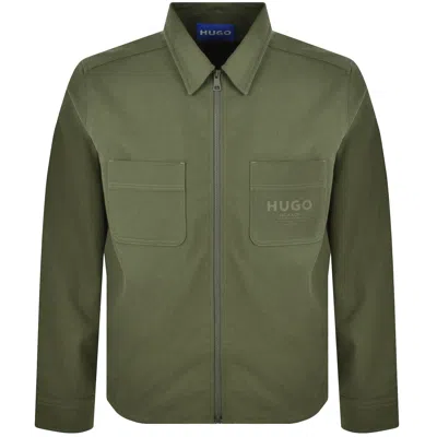 Hugo Blue Eblo Overshirt Green