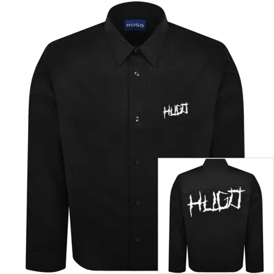 Hugo Blue Ebolt Overshirt Black
