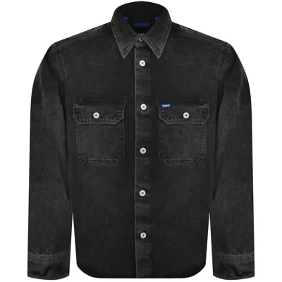 Hugo Blue Ebolt Oversized Denim Shirt Grey