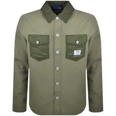 Hugo Blue Ebrido Overshirt Green