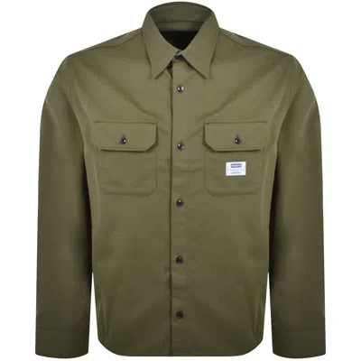 Hugo Blue Ekynone Long Sleeve Shirt Green