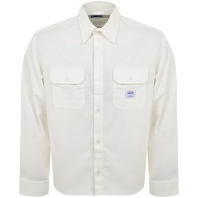 Hugo Blue Ekynone Long Sleeve Shirt White