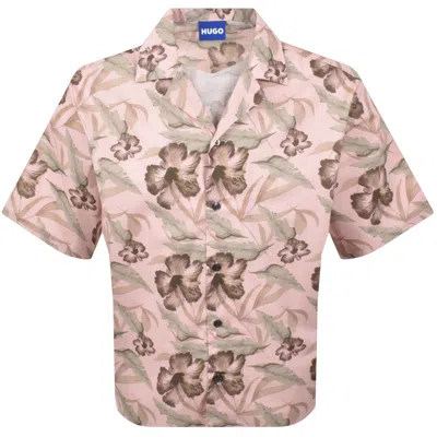 Hugo Blue Eligino Relaxed Fit Shirt Pastel Pink