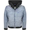Hugo Blue Enjo Bomber Denim Jacket Blue In Blue
