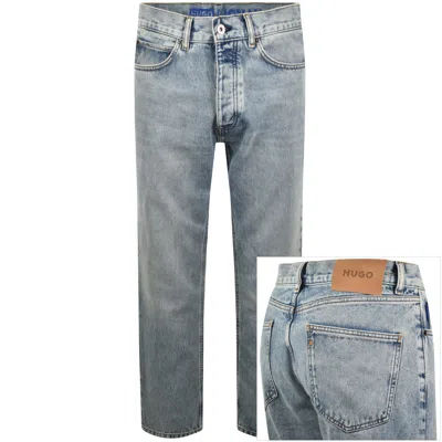 Hugo Blue Jonah Light Wash Straight Fit Jeans Blue