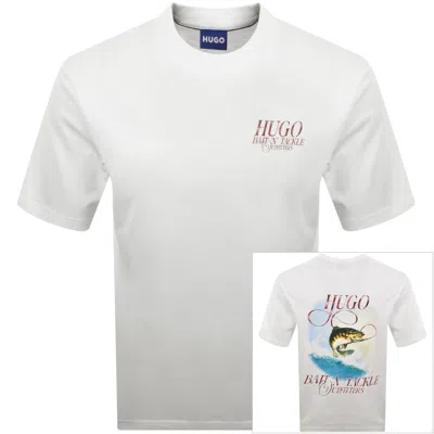 Hugo Blue Marine Artwork T Shirt White
