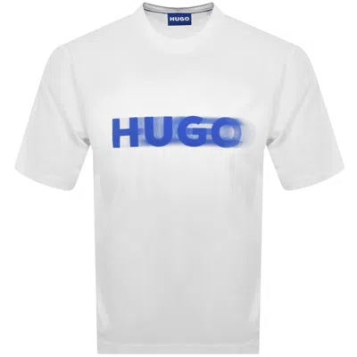 Hugo Blue Nalax T Shirt Open White