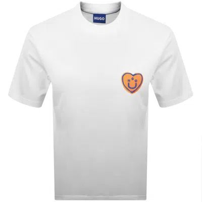 Hugo Blue Nalentino T Shirt White