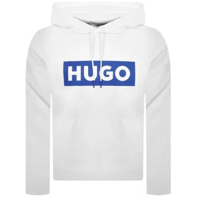 Hugo Blue Nalves Hoodie White