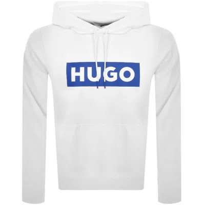 Hugo Blue Nalves Hoodie White