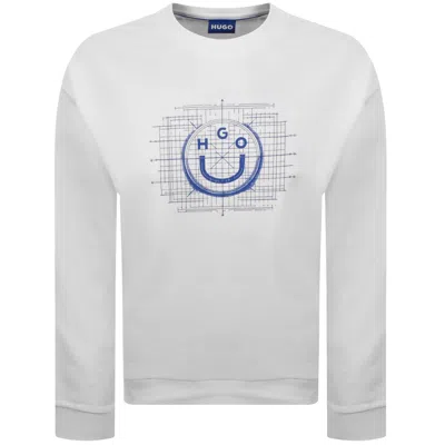 Hugo Blue Namenex Sweatshirt White