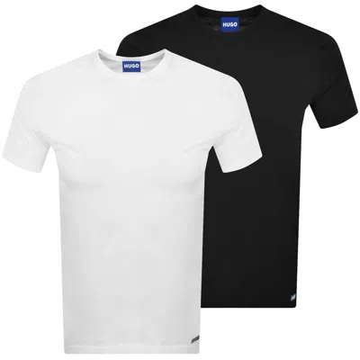 Hugo Blue Naolo 2 Pack T Shirts In White