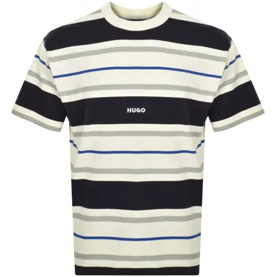 Hugo Blue Nariles T Shirt Cream