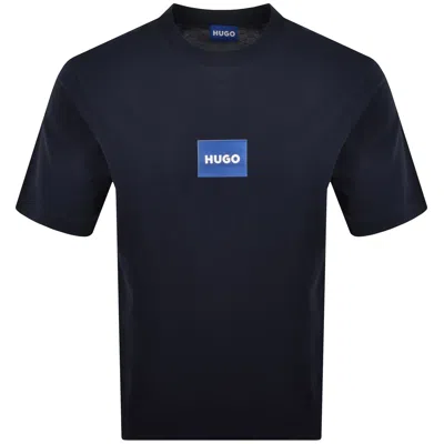 Hugo Blue Nayonix Logo T Shirt Dark Blue