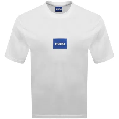 Hugo Blue Nayonix Logo T Shirt White In Neutral