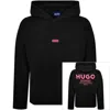 Hugo Blue Nazardo Hoodie Black In Black