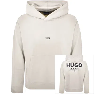 Hugo Blue Nazardo Hoodie Off White In Neutral