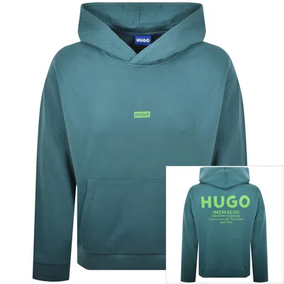 Hugo Blue Nazardo Hoodie Turquoise Blue In Green
