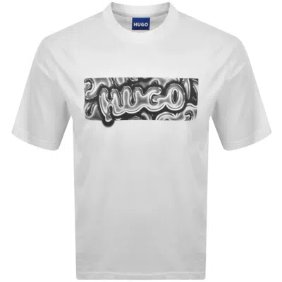 Hugo Blue Nedirix T Shirt White