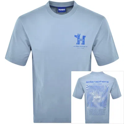 Hugo Blue Nedix T Shirt Light Blue