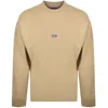 Hugo Blue Nedro Sweatshirt Medium Beige In Neutral