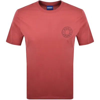 Hugo Blue Nemodo T Shirt Red In Multi