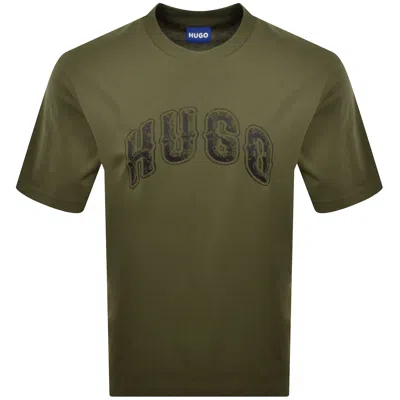 Hugo Blue Nerpient Regular Fit Chest Logo T-shirt In White
