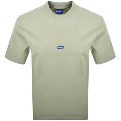 Hugo Blue Nieros Logo T Shirt Green