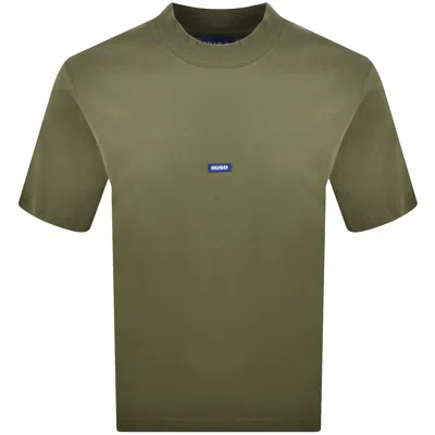 Hugo Blue Nieros Logo T Shirt Green