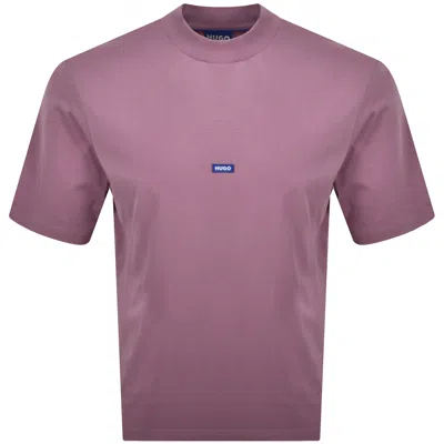Hugo Blue Nieros Logo T Shirt Pink