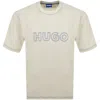 HUGO BLUE HUGO BLUE NITLOGO T SHIRT BEIGE