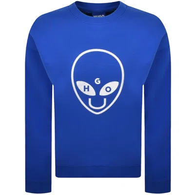 Hugo Blue Nixalien Sweatshirt Blue