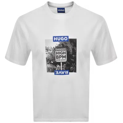 Hugo Blue Nobim T Shirt White