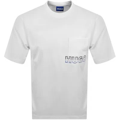 Hugo Blue Nogoste T Shirt White