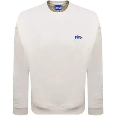 Hugo Blue Nohatoch Sweatshirt Cream In Red