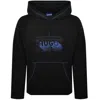 Hugo Blue Nothalium Hoodie Black In Black